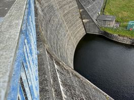 Dam across the lake.