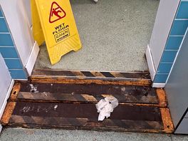 Dangerous bathroom floor
