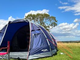 Our tent set up