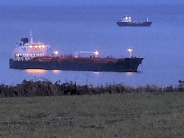 Ships anchor in the bay