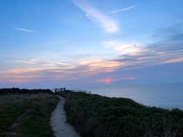 Part of the walking path views with the sunset.