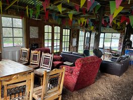 Communal area indoors which held music on the saturday evening. enjoyed my breakfast indoors.