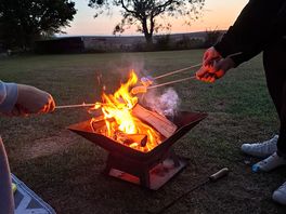 Firepit with marshmallow kit cost £17