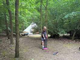 Tent in forest