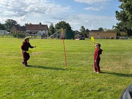 Swing ball in their onesies