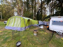 Set up with the family asked for a pitch next to one another and we got that
