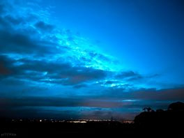 View towards edinburgh at night from accommodation