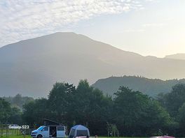 The mountains surrounding the campsite.
