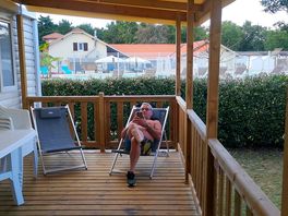 Terrasse du mobil home.