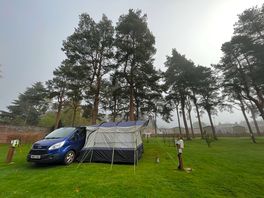 Pitch for van and awning with plenty of extra soace