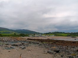 View looking back at the beachside camping taken from the beach.