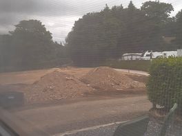 Building works in frount of my pitch.