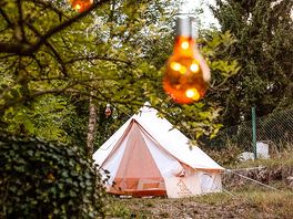 Bell tent in its own private space