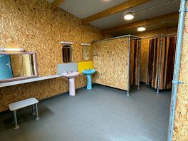 The toilet/shower block