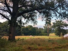 The view as you arrive into the camping field. the tent visible is the robens tent we stayed in.