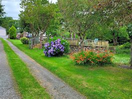 View of gardens leading to pitches