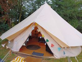 Outside bell tent