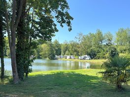 View from the other side of the lake towards our pitch