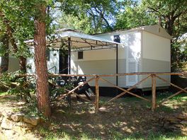 Static caravan exterior