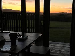 Evening sunset from inside