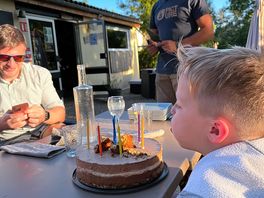 Sharing my birthday with our grandson- 7 ! yankee doodle dandies!❤️