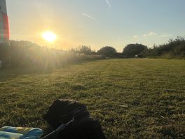 Sunrise on the bottom field