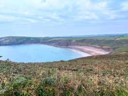 Nearby beach which is a pleasant walk from the campsite