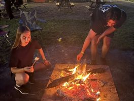 You can buy marshmallows and toast on the fire pit