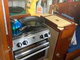 Kitchen- the fridge is outside