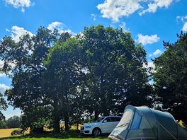 Sunset camping field