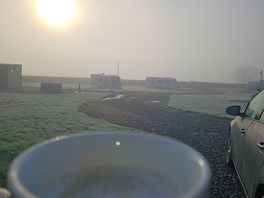 Warm but misty morning