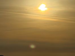 Sun setting above the sea