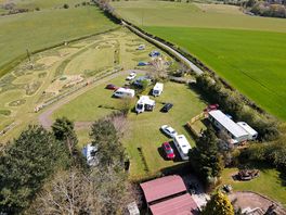 Ariel view of Springfields Countryside Caravan and camping taken April 2021