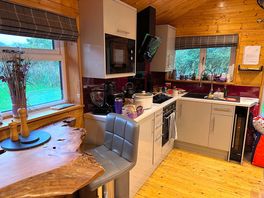 Kitchen and dining area in the lodge.