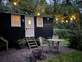 Outside of the hut