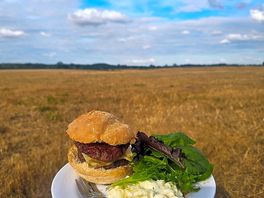Burgers purchased from the farm shop