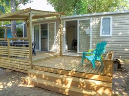 Deck outside the caravan