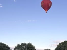 Early hot air balloon visit.