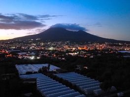 Drone above site at nighr