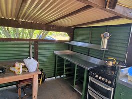 Outside kitchen area