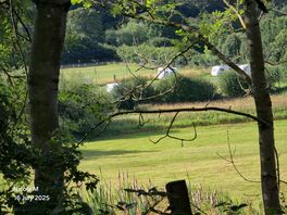 Looking down on the campsite