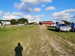 Bus bar and burger van, eating area
