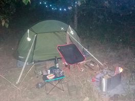 At night