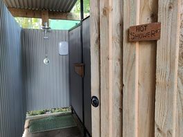Shower under the trees
