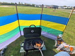 Totally empty camping field