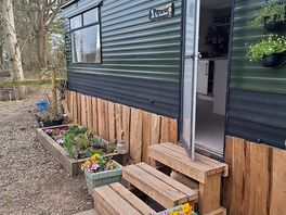 Outside the entrance of the nestbox