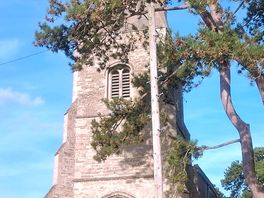 Church 2miles from campsite.