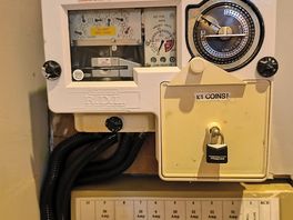 One pound coins electricity metre.4
