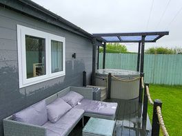 Hot tub and outdoor furniture