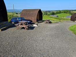 Views of the camping pod
